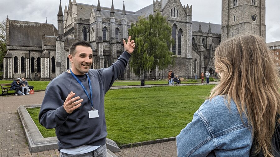 Dublin: 2 Hour City Center Guided Walking Tour - St Patrick’s Cathedral, where Gothic details meet Irish identity