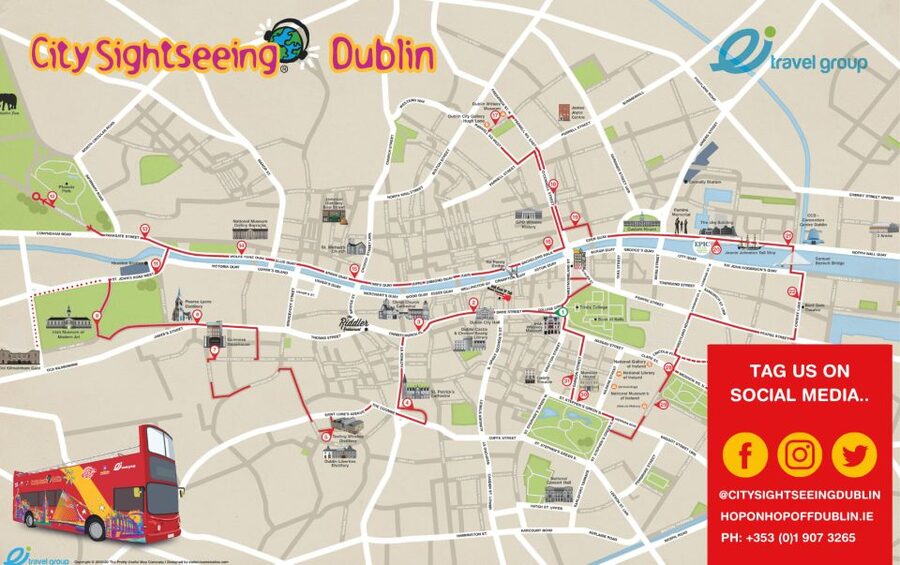 Dublin: City Sightseeing Hop-On Hop-Off Bus Tour - First and last buses, loop length, and how not to waste time