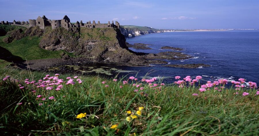 Dublin: Giant's Causeway & Belfast (Titanic or Black Taxi) - Dunluce Castle on the North Atlantic Cliff: Short Visit, Big Views
