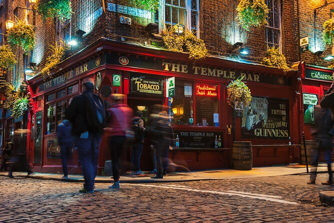 Dublin Irish Musical Pub Tour - The Temple Bar pub stop: live music, whiskey lore, and pub energy