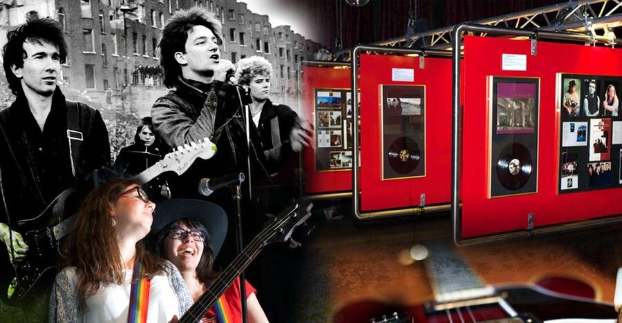 Dublin: Irish Rock 'N' Roll Museum with Tour in English - Temple Bar Wall of Fame: the setting is half the story