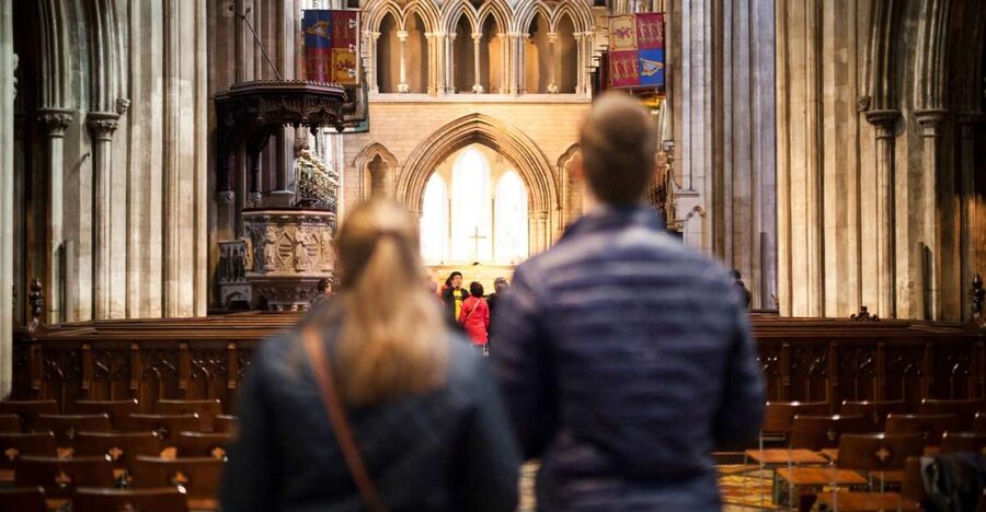 St Patrick's Cathedral: Self-Guided Cathedral Admission - Walking up to St Patrick’s Cathedral and getting your bearings